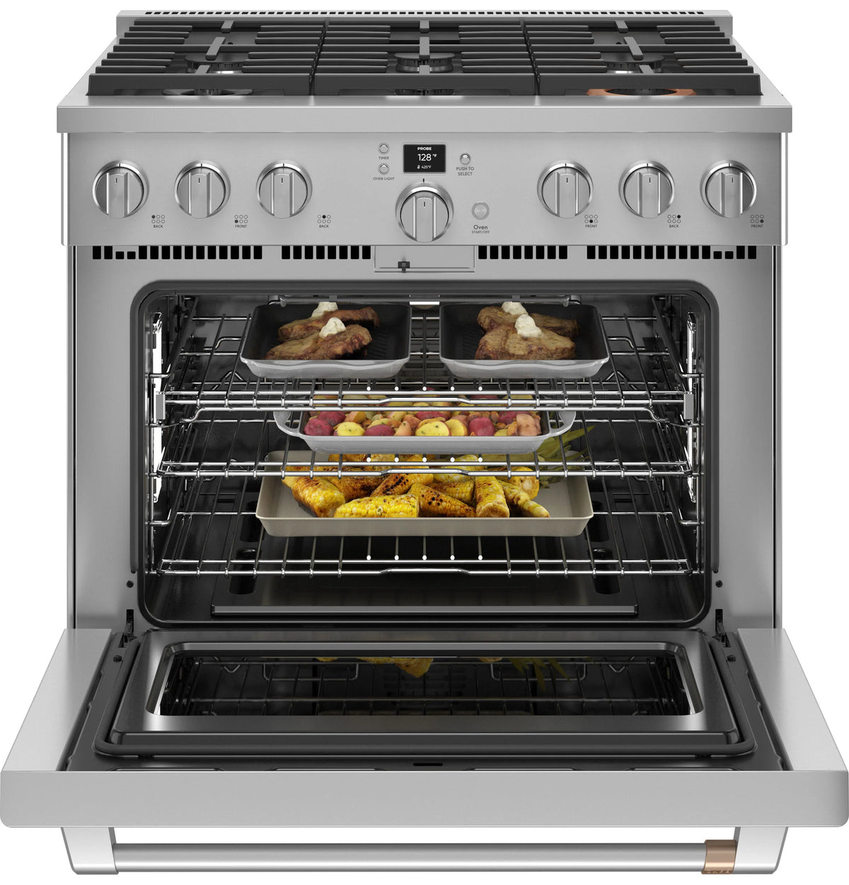 Cafe CGY366P2TS1 Café 36" Smart All-gas Commercial-style Range With 6 Burners (natural Gas) Stainless Steel