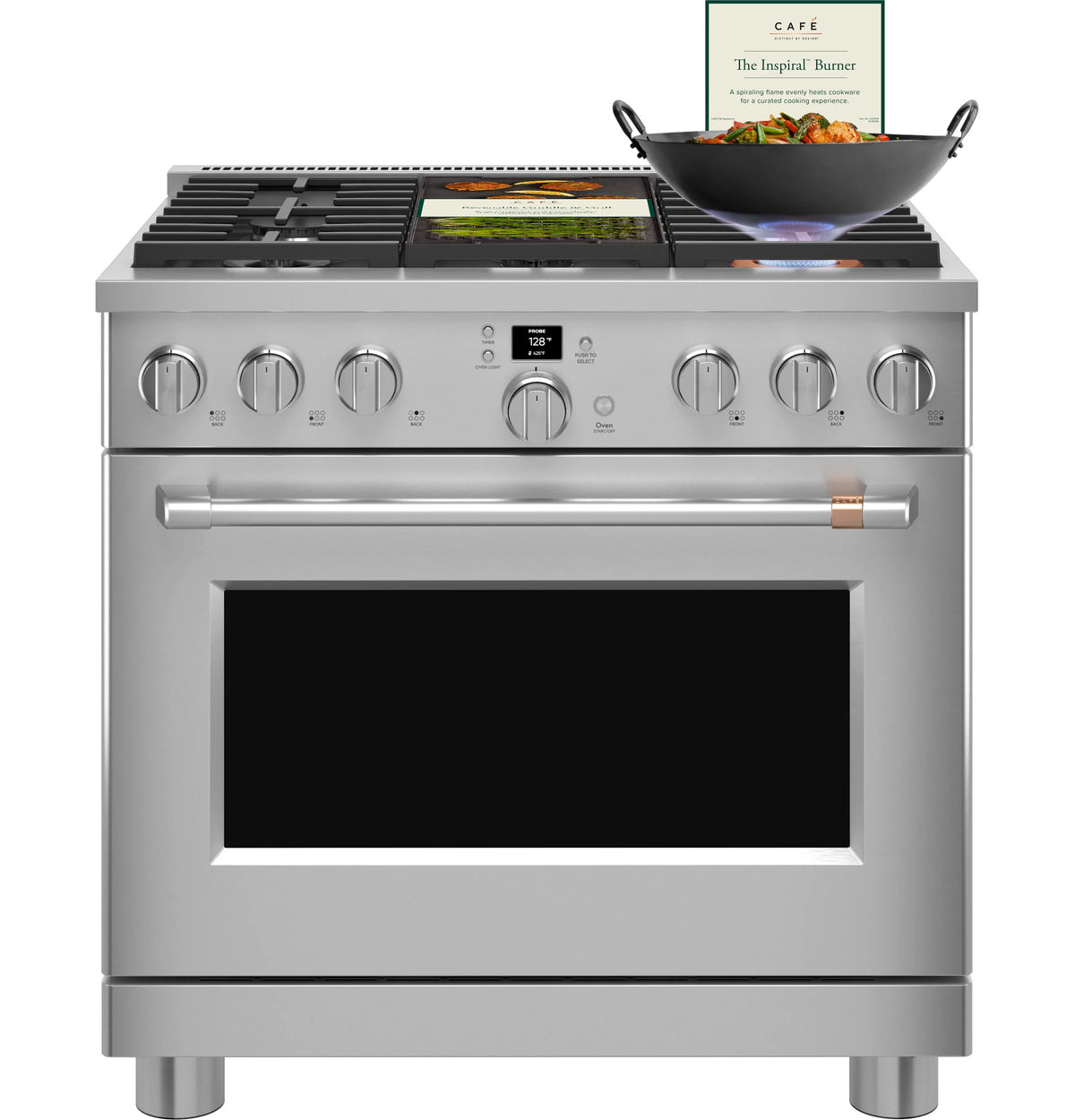 Cafe CGY366P2TS1 Café 36" Smart All-gas Commercial-style Range With 6 Burners (natural Gas) Stainless Steel