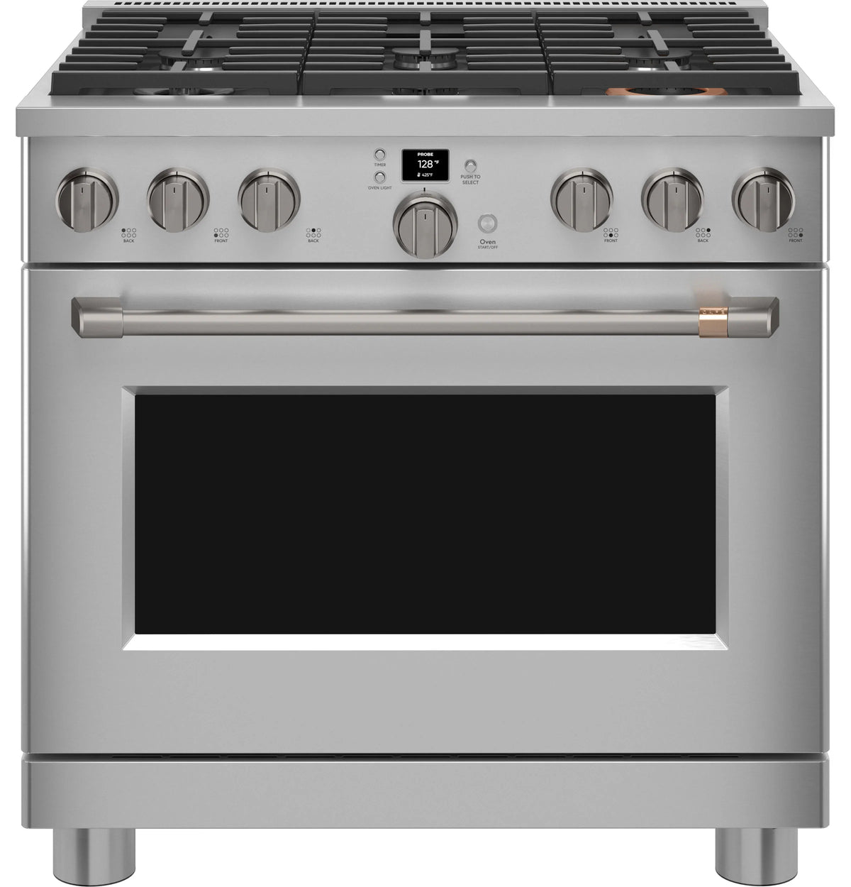 Cafe CGY366P2TS1 Café 36" Smart All-gas Commercial-style Range With 6 Burners (natural Gas) Stainless Steel