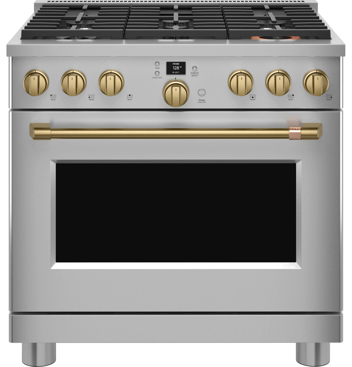 Cafe CGY366P2TS1 Café 36" Smart All-gas Commercial-style Range With 6 Burners (natural Gas) Stainless Steel