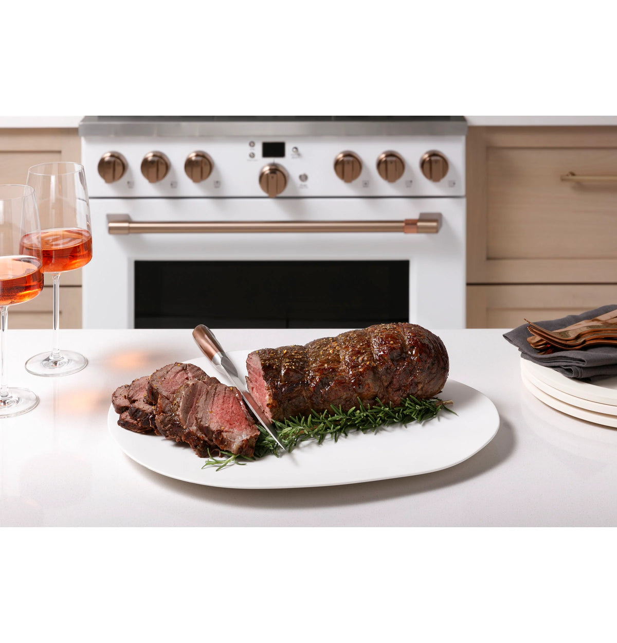 Cafe CGY366P4TW2 Café 36" Smart All-gas Commercial-style Range With 6 Burners (natural Gas) Matte White