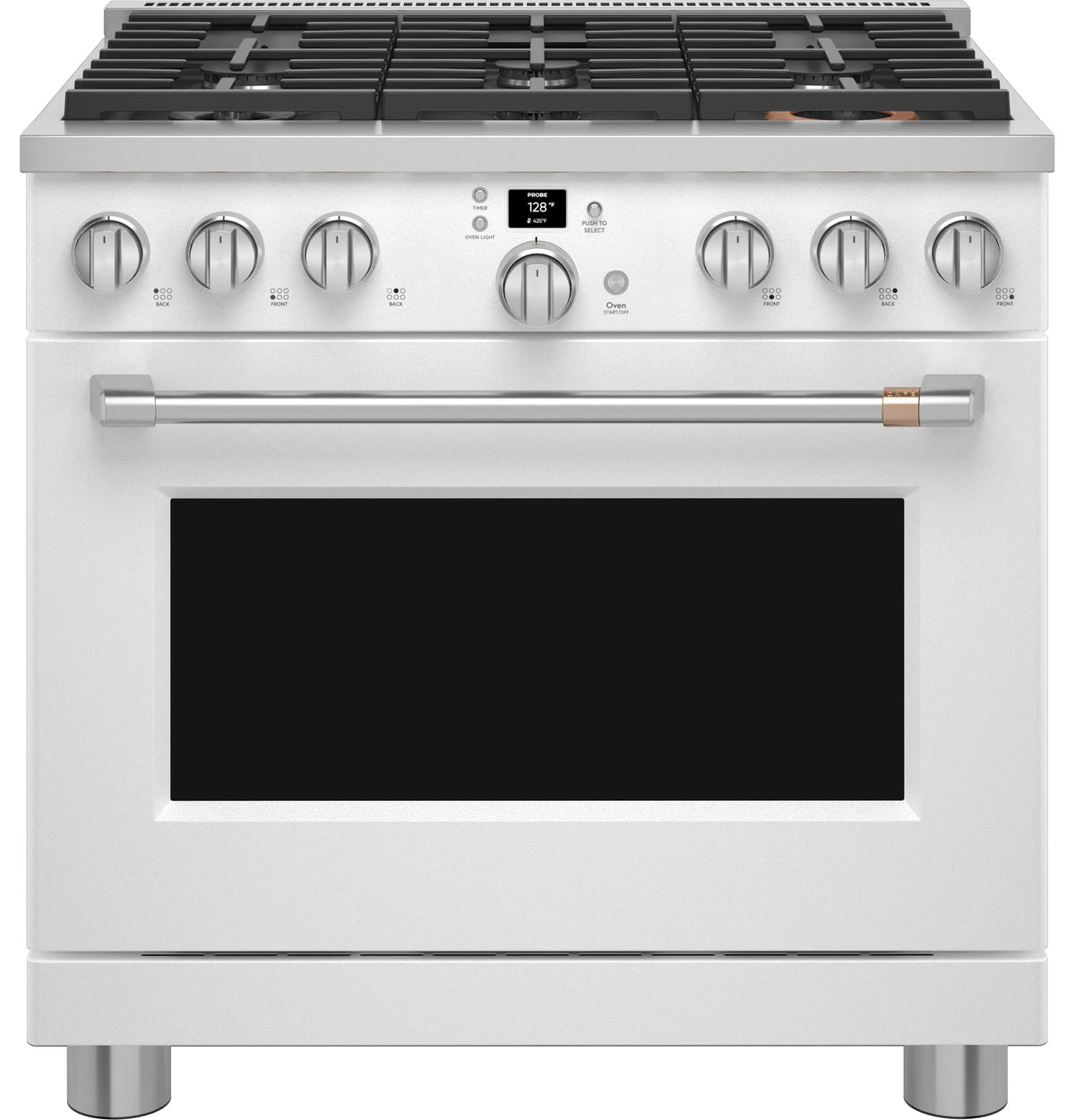 Cafe CGY366P4TW2 Café 36" Smart All-gas Commercial-style Range With 6 Burners (natural Gas) Matte White