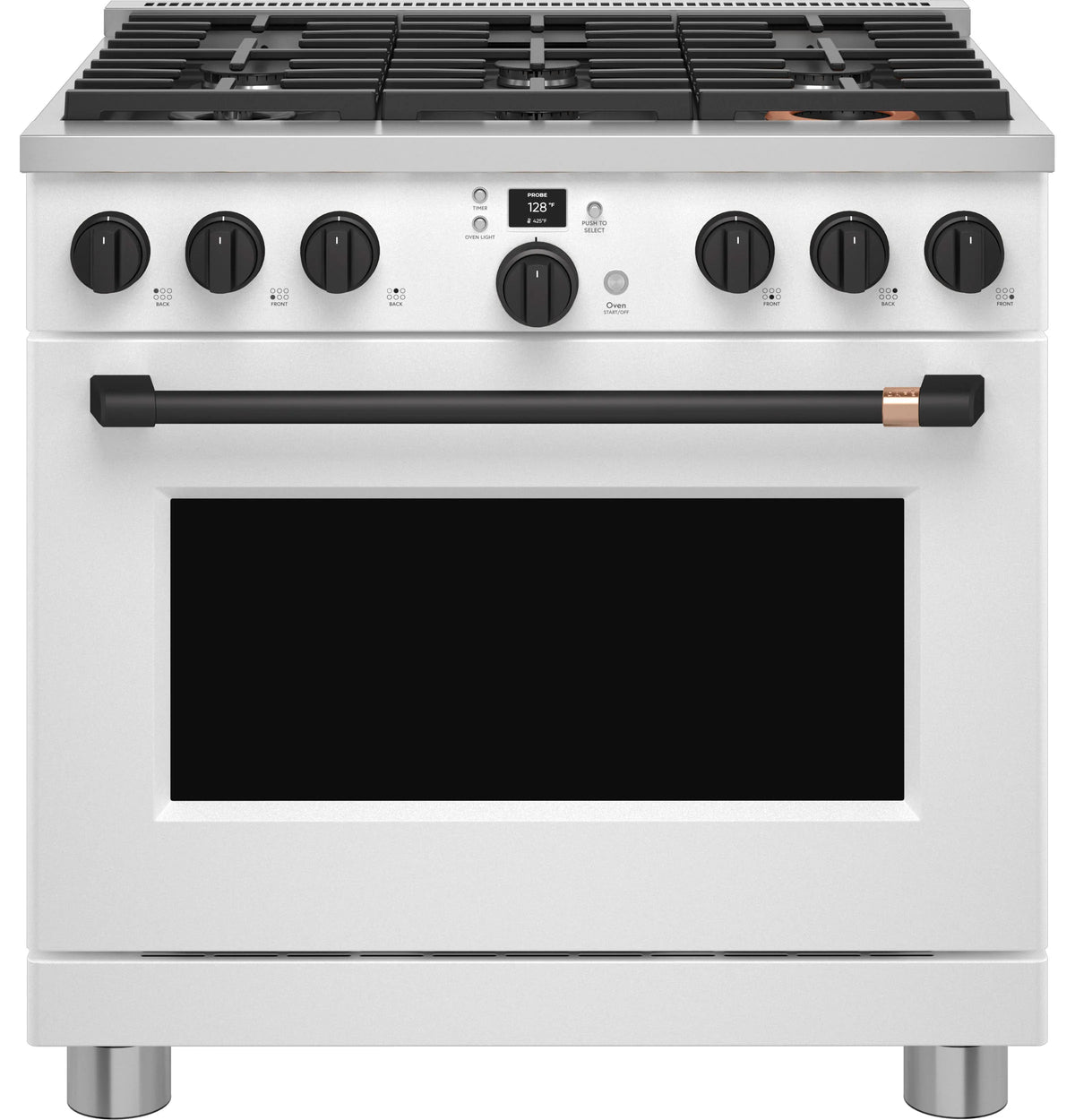 Cafe CGY366P4TW2 Café 36" Smart All-gas Commercial-style Range With 6 Burners (natural Gas) Matte White
