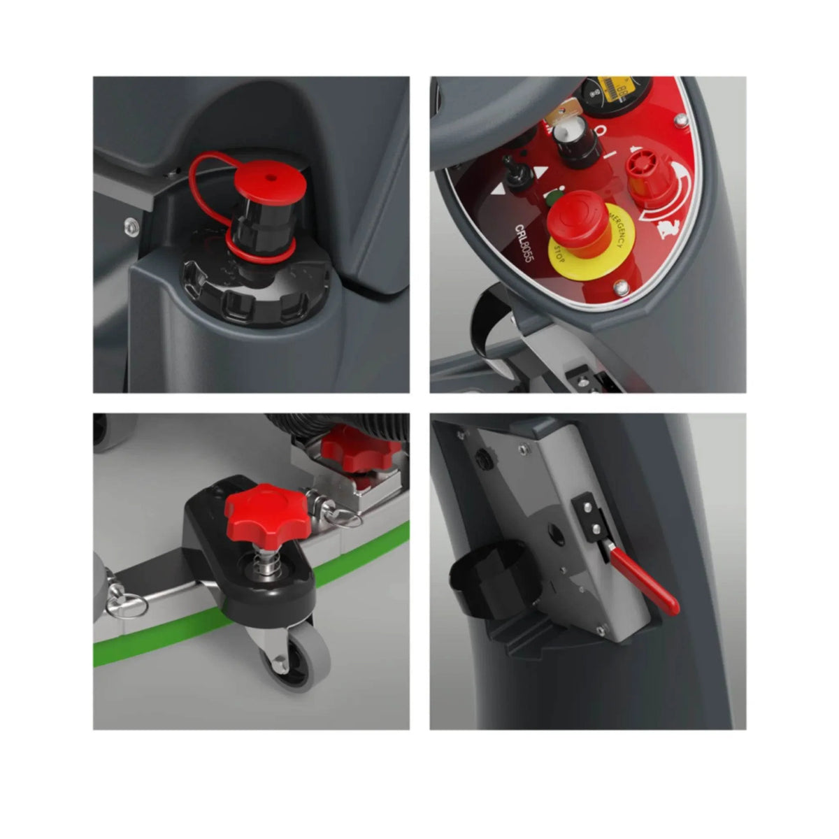 NaceCare CRL 2128/100T Ride-On Floor Scrubber K-916888-C2B - operator touch points