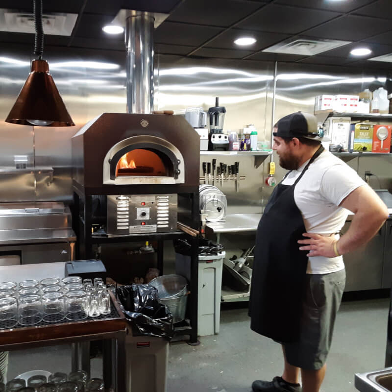 Chicago Brick Oven CBO-750 Hybrid Commercial Outdoor Pizza Oven on Stand