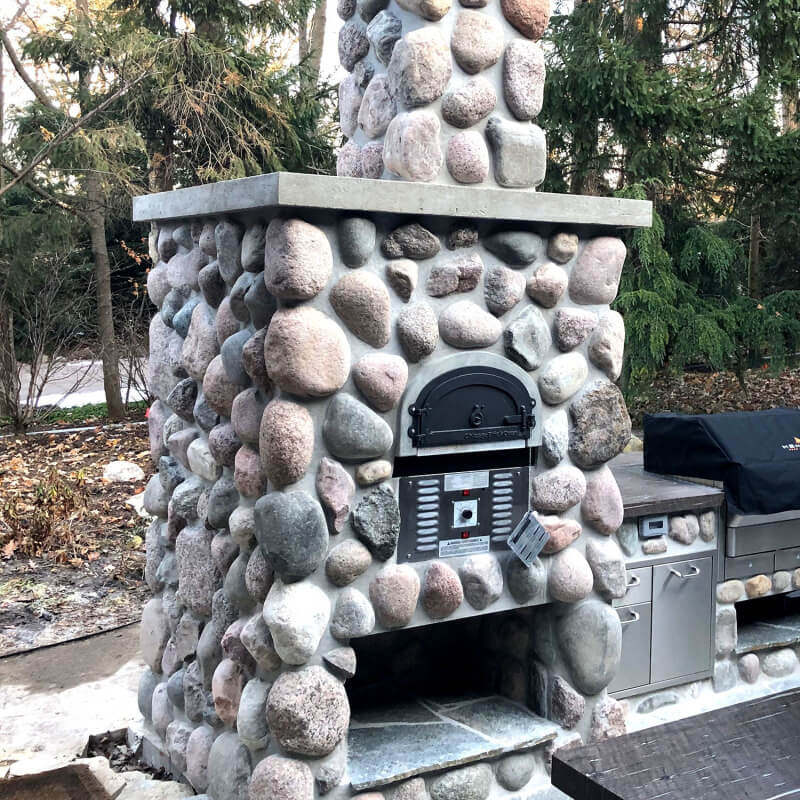 Chicago Brick Oven CBO-750 Hybrid Built-In Residential Outdoor DIY Pizza Oven Kit