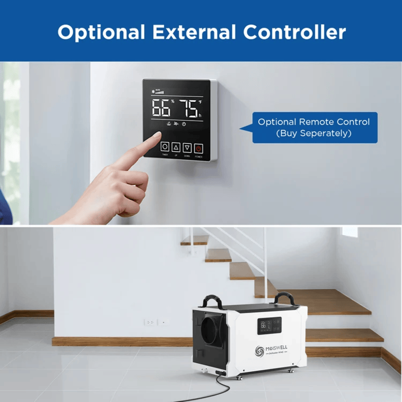 Moiswell Defender commercial crawl space dehumidifier M145 - size and dimensions