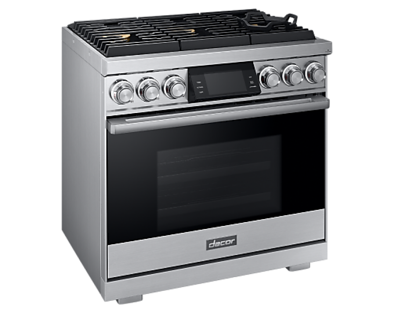 Dacor DOP36M96GLS 36-inch Gas Range Silver Stainless