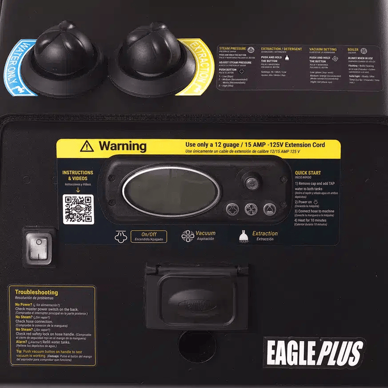 US Steam Eagle Plus 2.0 commercial steam vacuum cleaner EP2 - digital control panel