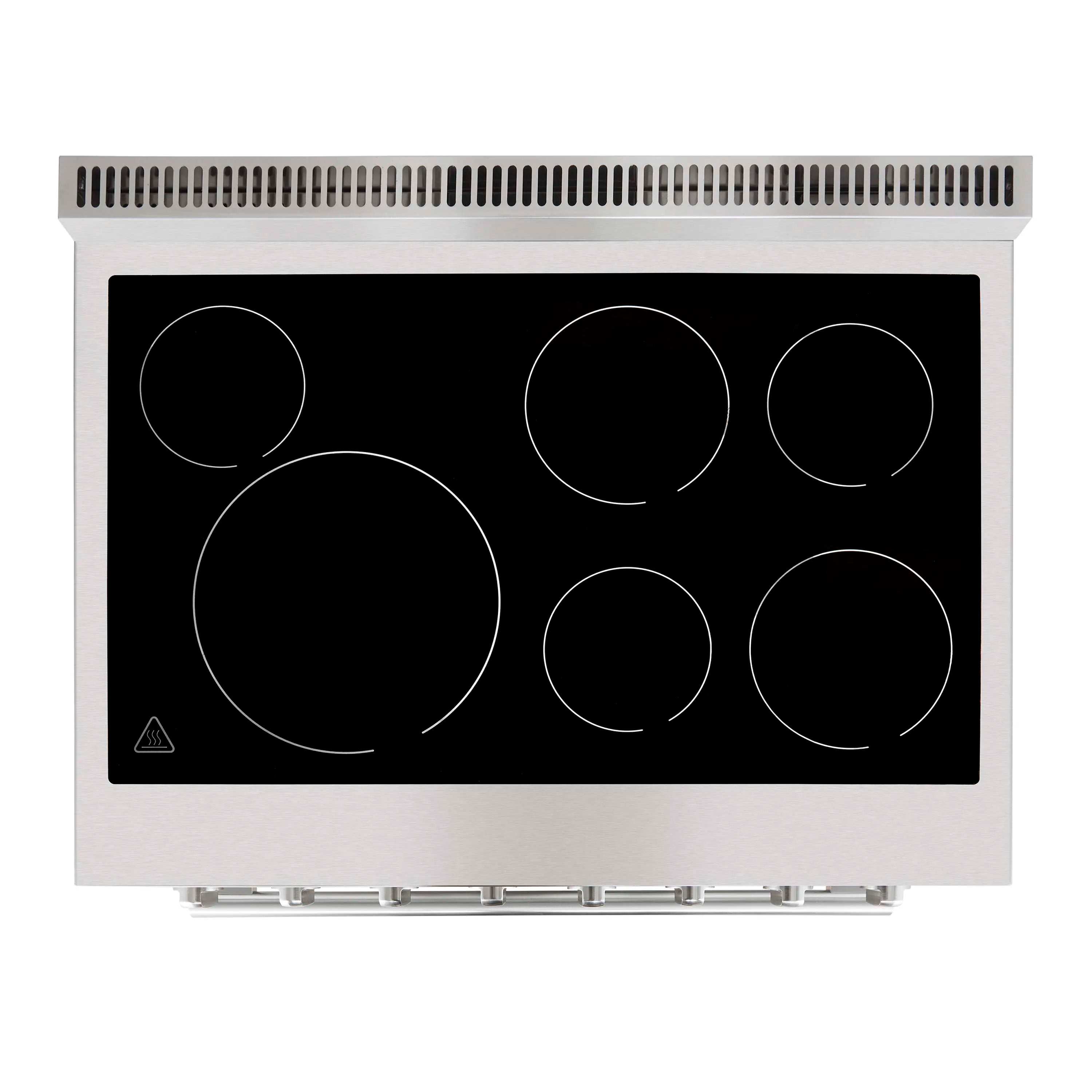 Forno Paolo 36-Inch Freestanding Electric Range with 5.44 Cu.Ft True Convection Oven in Stainless Steel (FFSEL6011-36)