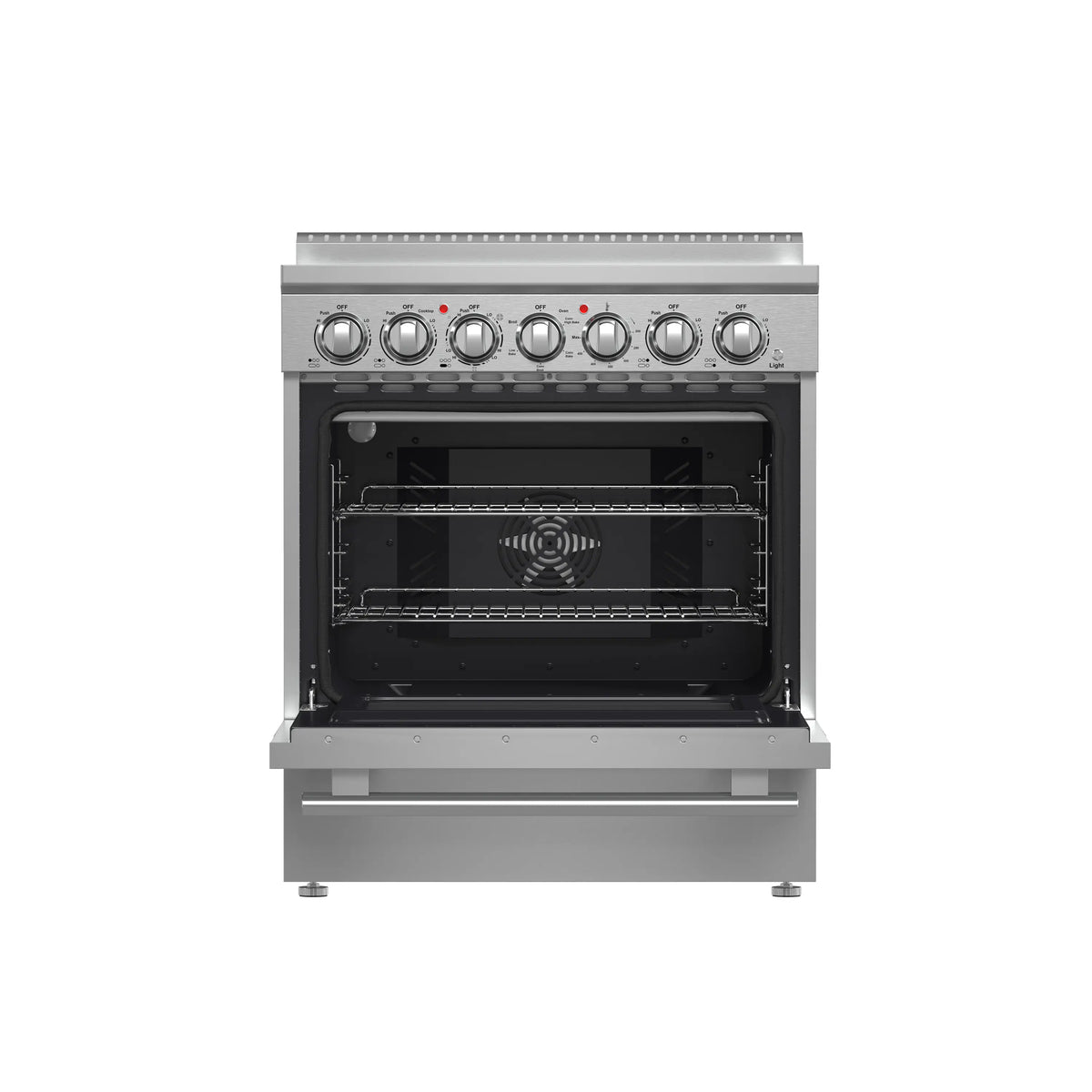 Forno 5-Piece Appliance Package - 30-Inch Electric Range, Wall Mount Range Hood, 36-Inch Refrigerator, Dishwasher, and 24-Inch Microwave Drawer in Stainless Steel