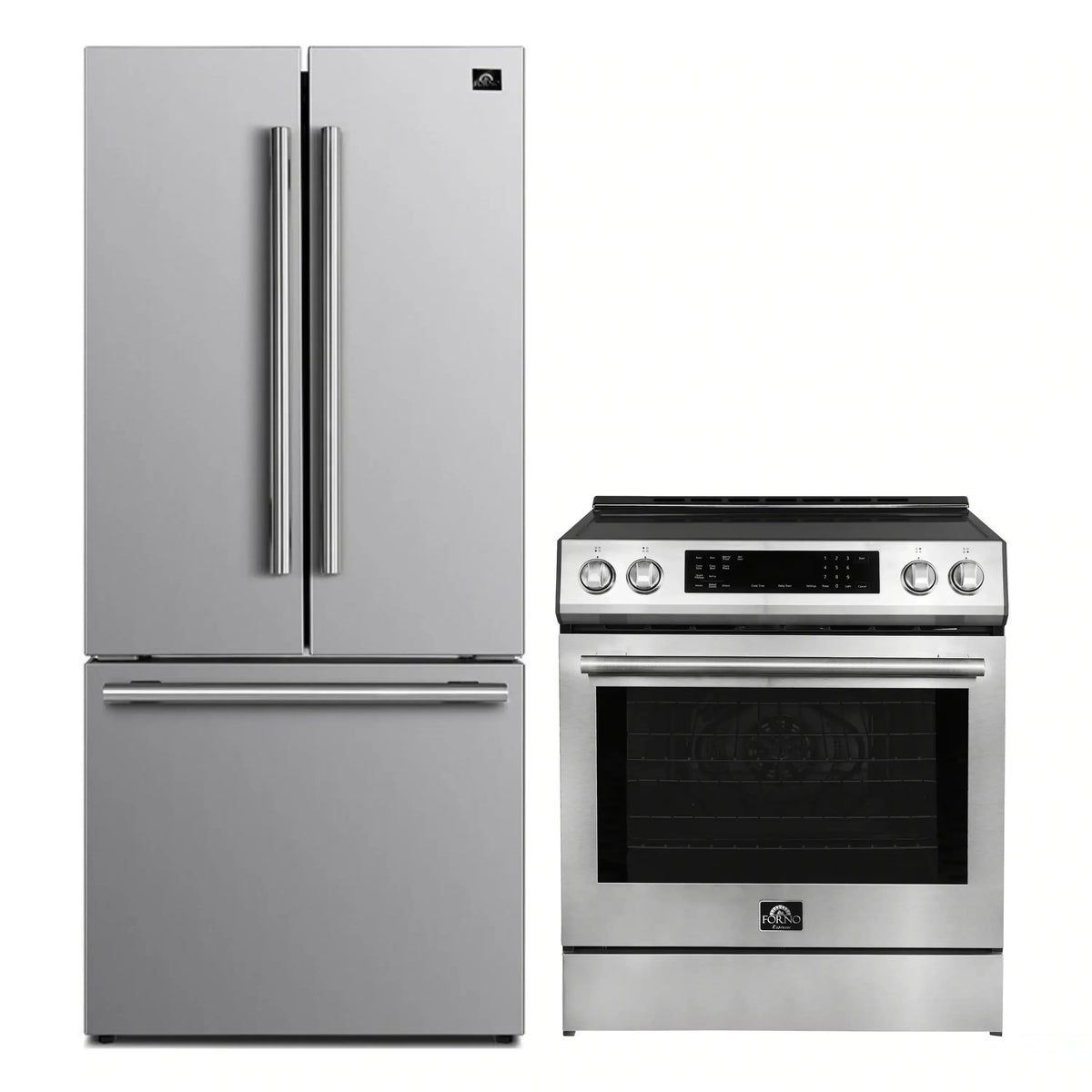 Forno 2-Piece Appliance Package - 30-Inch Induction Range and 30-Inch French Door Refrigerator in Stainless Steel (FBDL-015-05CAUS)