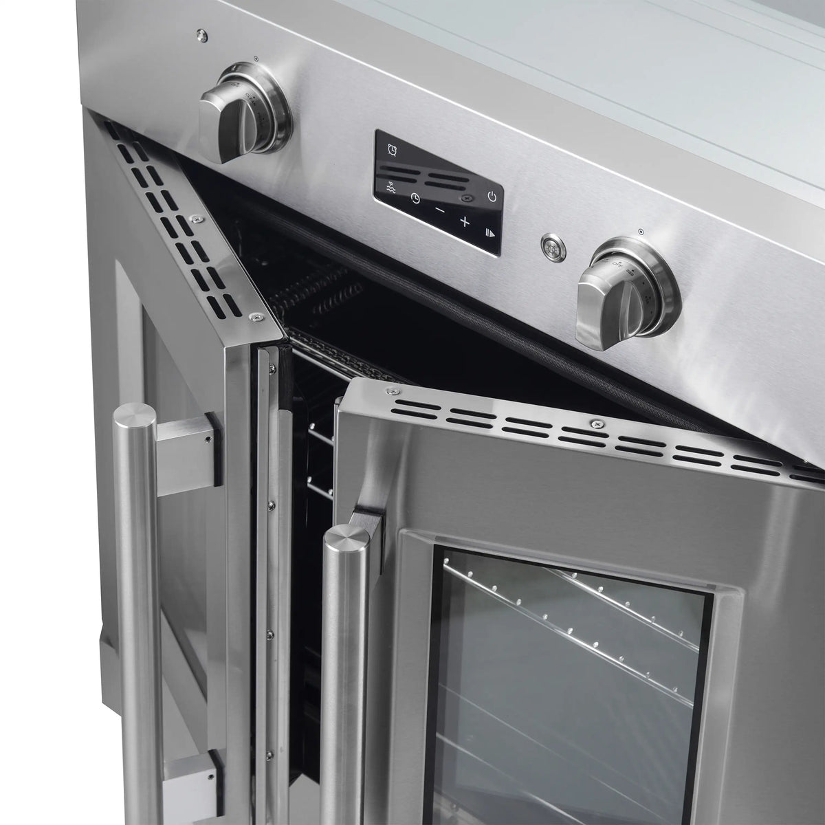 Forno 3-Piece Appliance Package - 48-Inch Spezia Gas Rangetop, French Door Wall Oven & Microwave Oven in Stainless Steel