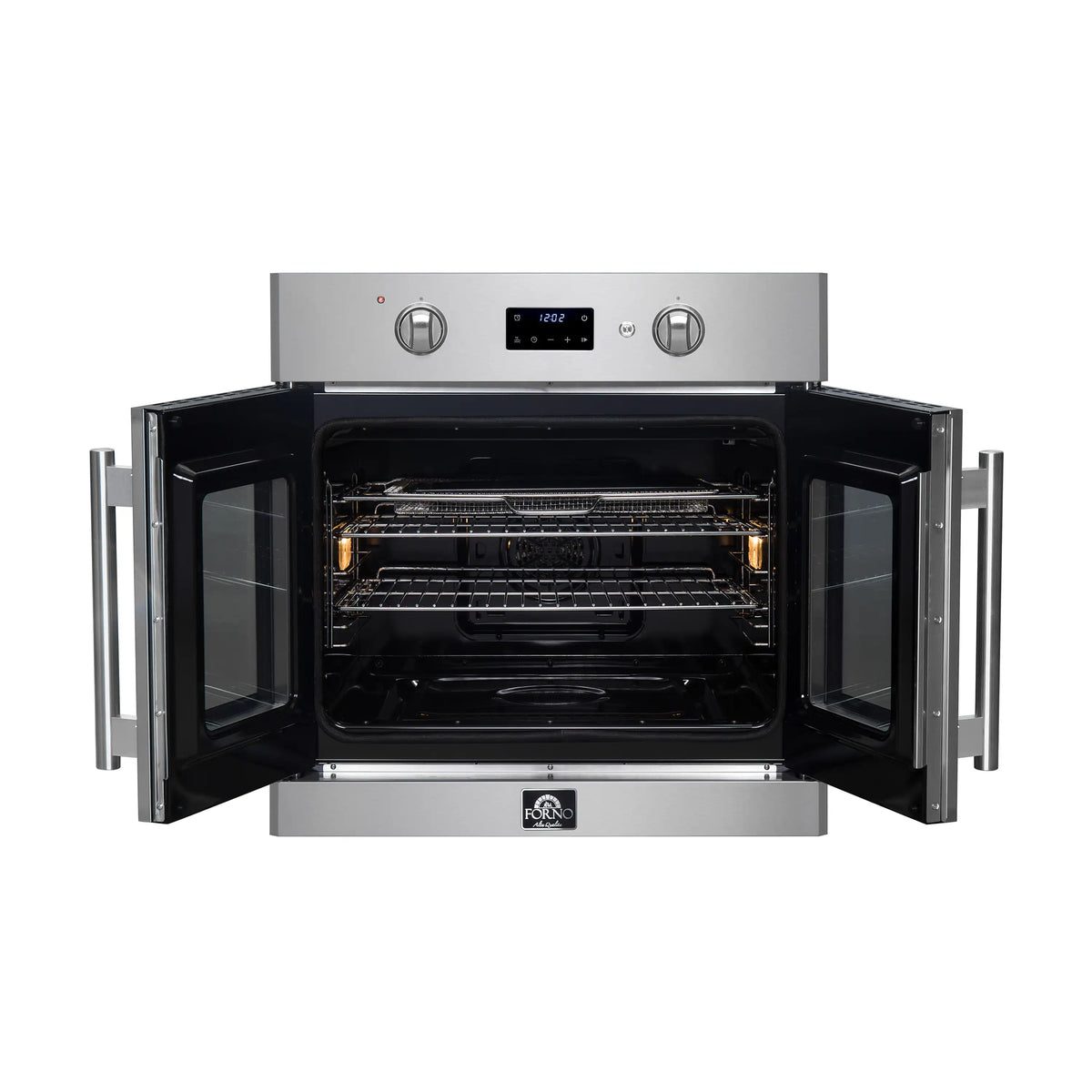 Forno 2-Piece Appliance Package - 48-Inch Spezia Gas Rangetop & French Door Wall Oven in Stainless Steel