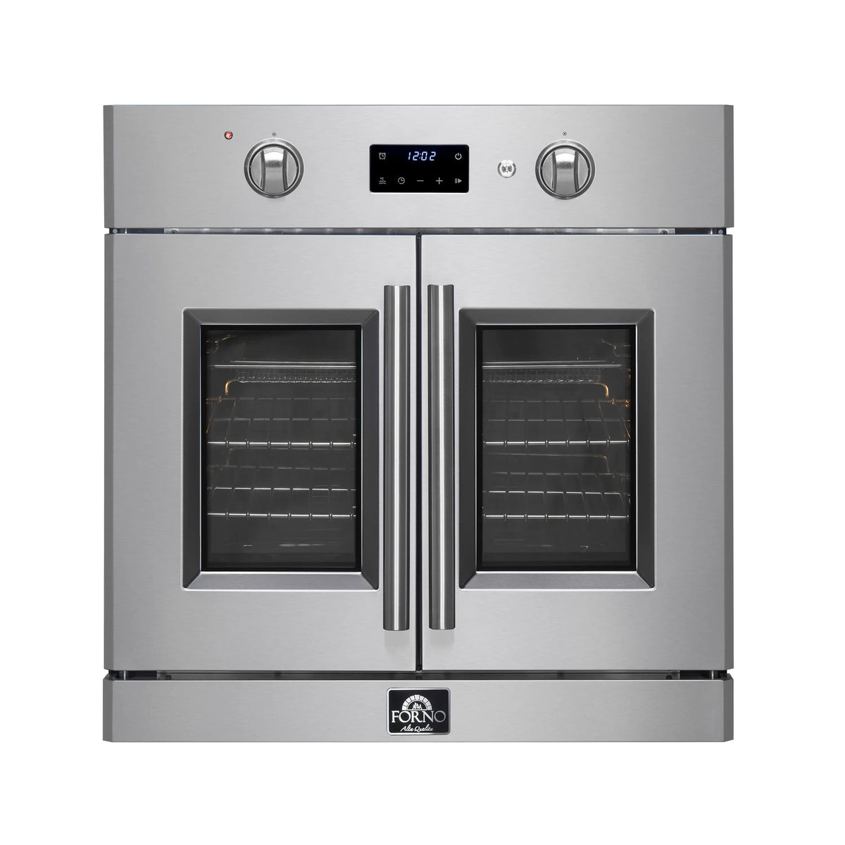 Forno 3-Piece Appliance Package - 36-Inch Spezia Gas Rangetop, French Door Wall Oven & Microwave Oven in Stainless Steel