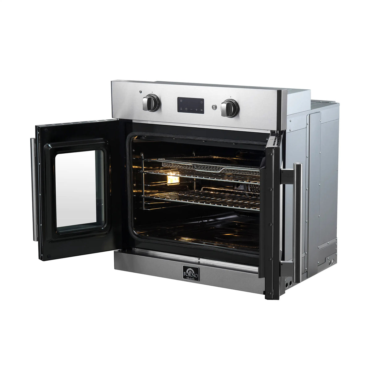 Forno 2-Piece Appliance Package - 36-Inch Spezia Gas Rangetop & French Door Wall Oven in Stainless Steel