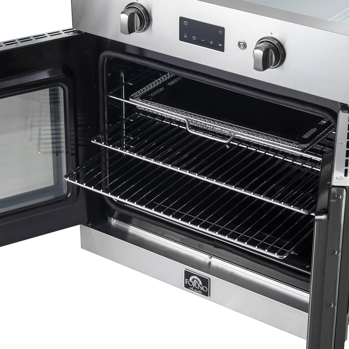 Forno 2-Piece Appliance Package - 30-Inch Asti French Door Electric Wall Oven & 30-Inch Microwave Oven in Stainless Steel