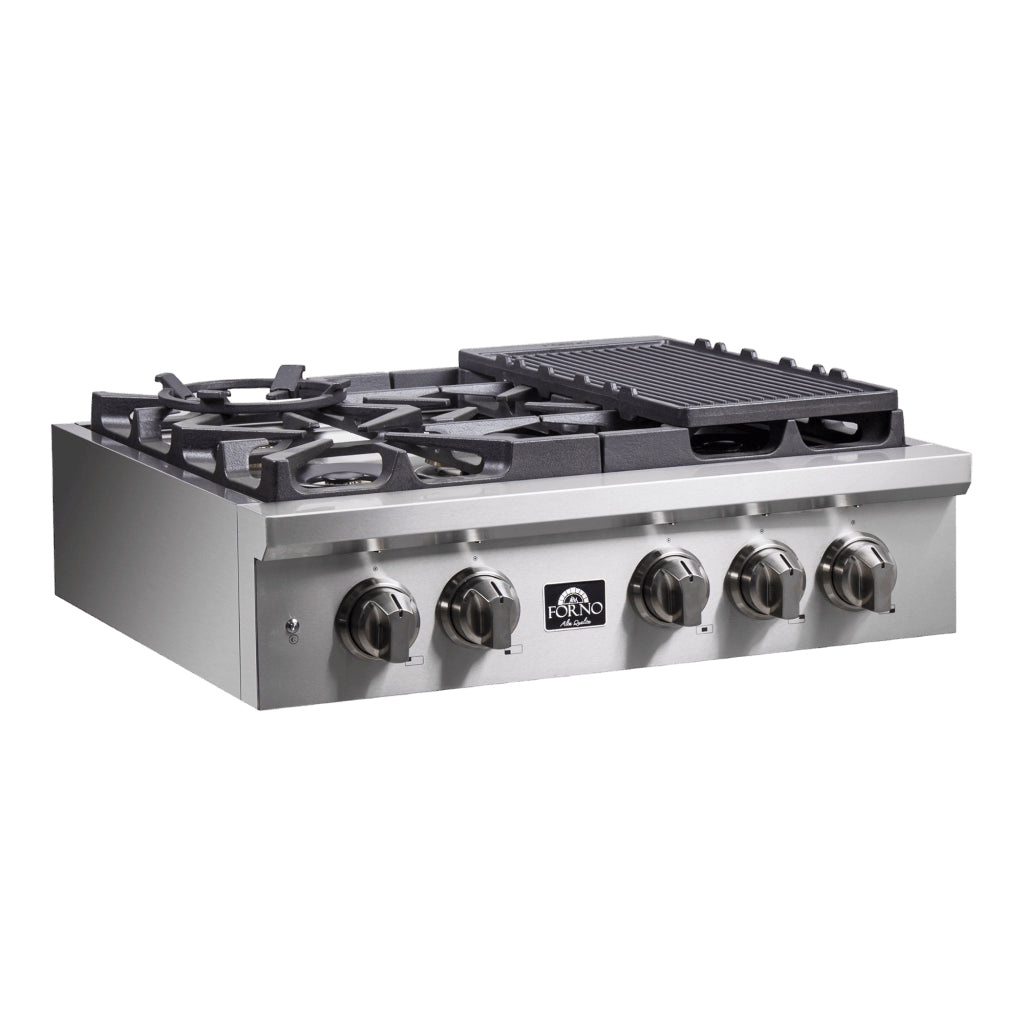 Forno Spezia 30-inch gas rangetop FCTGS5751-30 - angled view