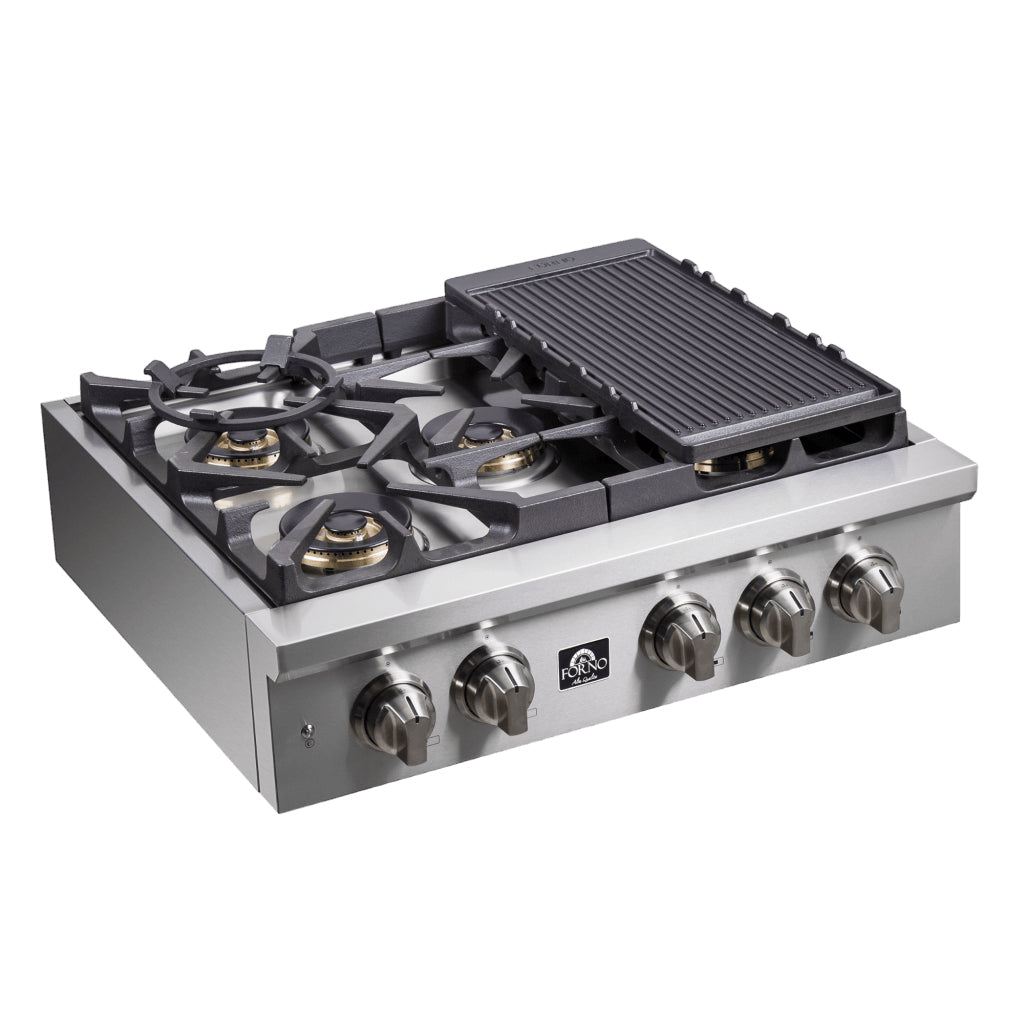 Forno Spezia 30-inch gas rangetop FCTGS5751-30 - griddle