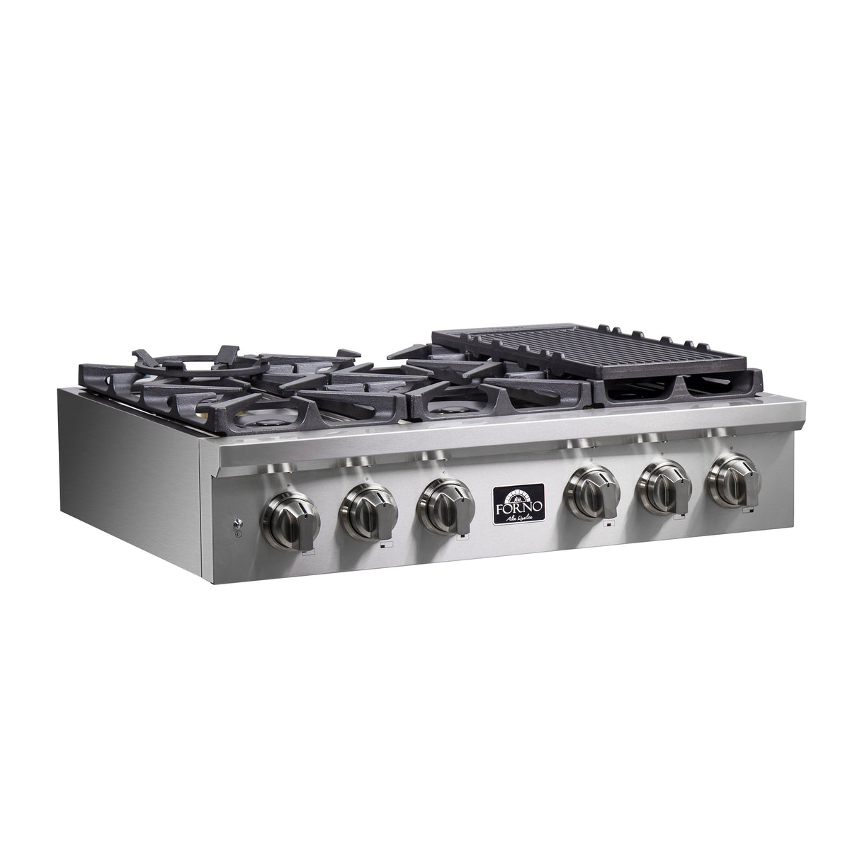 Forno Spezia 36-inch gas rangetop FCTGS5751-36 - angled front
