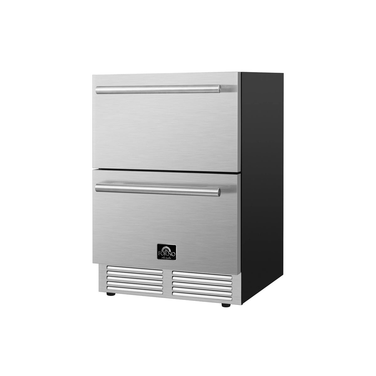 Forno 2 - Piece Appliance Package - 24-Inch Built-In Indoor/Outdoor Drawer Freezer and 24-Inch Drawer Refrigerator in Stainless Steel