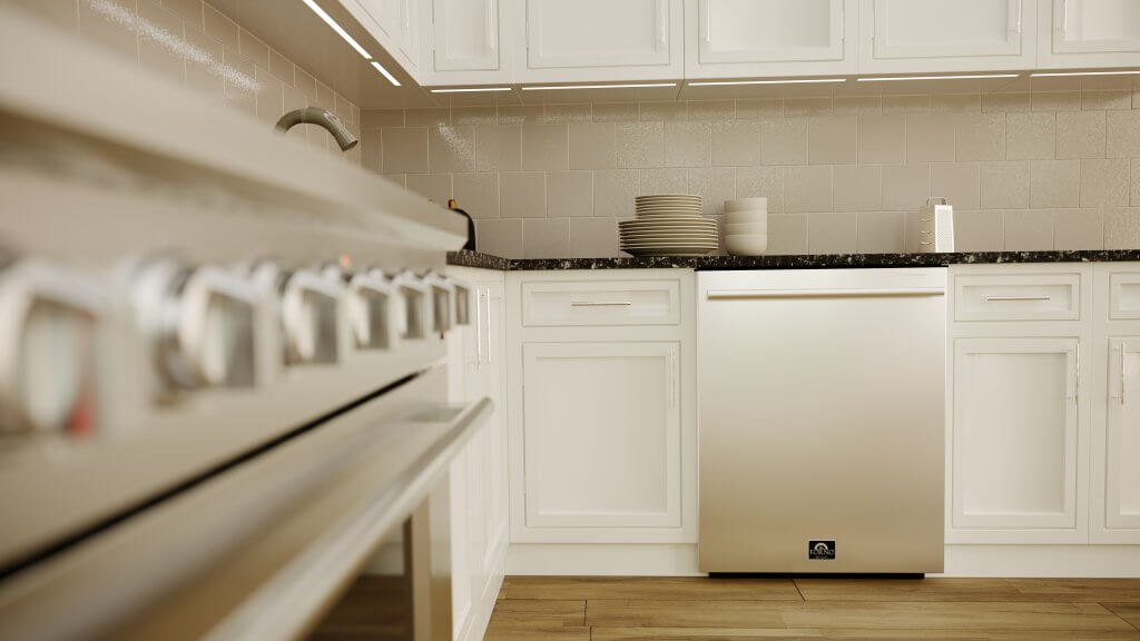 Forno 5-Piece Appliance Package - 30-Inch Electric Range, Under Cabinet Range Hood, Refrigerator, Dishwasher, and 24-Inch Microwave Oven in Stanless Steel