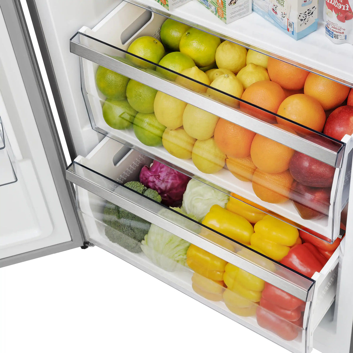 Forno Maderno 28-Inch Convertible Built-In Refrigerator/Freezer with 4-Inch Decorative Grille Trim, 13.6 cu.ft., Left Hinge in Stainless Steel (FFFFD1722-32LS)