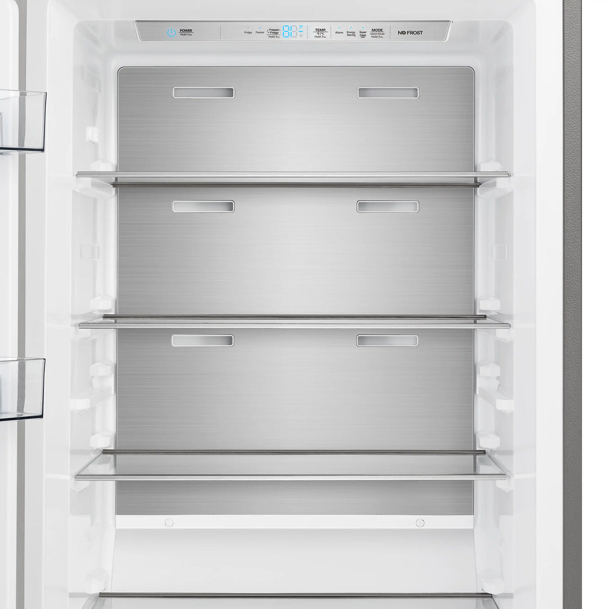 Forno Maderno 28-Inch Convertible Built-In Refrigerator/Freezer with 4-Inch Decorative Grille Trim, 13.6 cu.ft., Left Hinge in Stainless Steel (FFFFD1722-32LS)