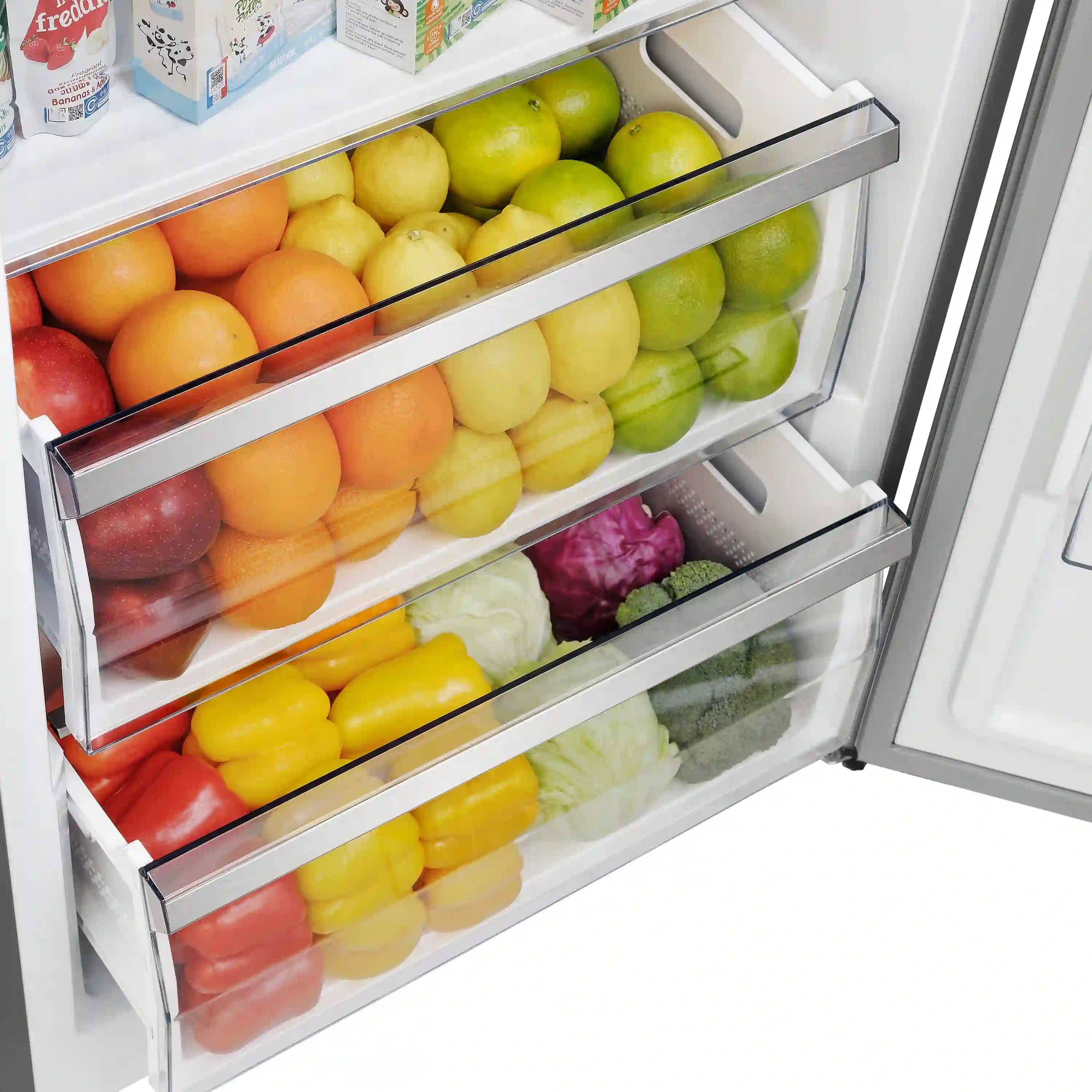 Forno Maderno 28-Inch Convertible Built-In Refrigerator/Freezer with 4-Inch Decorative Grille Trim, 13.6 cu.ft., Right Hinge in Stainless Steel (FFFFD1722-32RS)