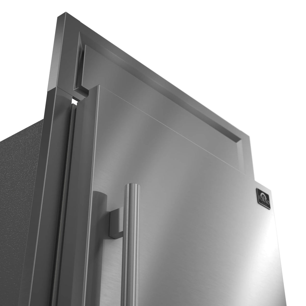 Forno Maderno 28-Inch Convertible Built-In Refrigerator/Freezer with 4-Inch Decorative Grille Trim, 13.6 cu.ft., Right Hinge in Stainless Steel (FFFFD1722-32RS)