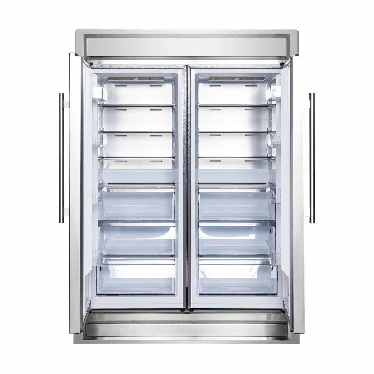 Forno 2-Piece Appliance Package - 48-Inch Dual Fuel Range and 60-Inch Built-In Refrigerator in Stainless Steel (FBDL-017-03CAUS)