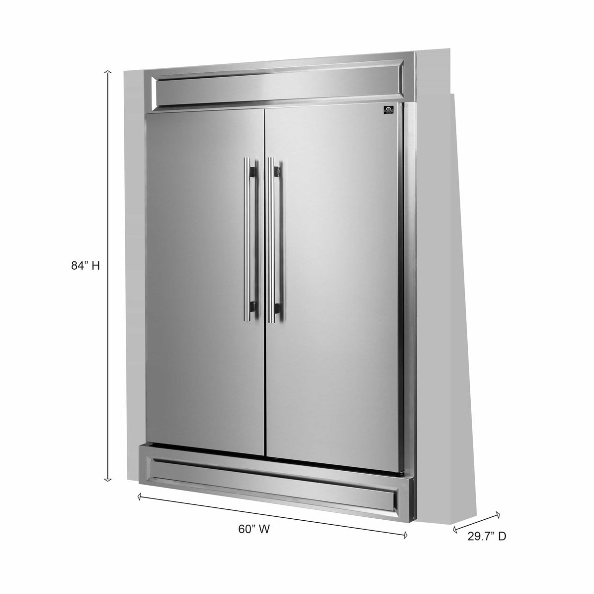 Forno 3-Piece Appliance Package - 48-Inch Gas Range, Refrigerator, & Wall Mount Hood in Stainless Steel (FBDL-018-04CAUS)