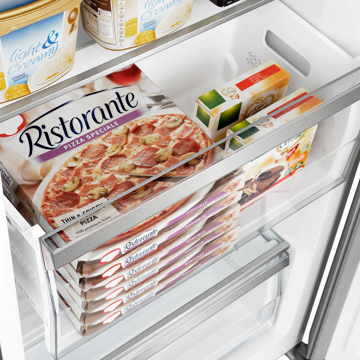 Forno 5-Piece Appliance Package - 36-Inch Electric Range, Wall Mount Range Hood, 60-Inch Refrigerator, Dishwasher, and 24-Inch Microwave Oven in Stainless Steel