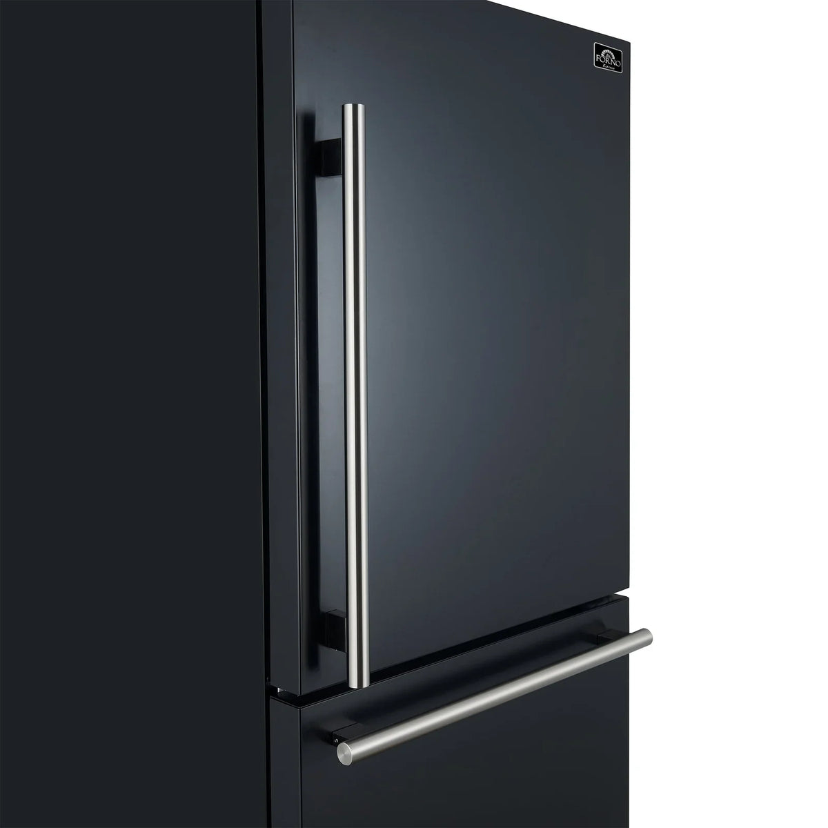 Forno Espresso 2-Piece Appliance Package - 30-Inch Electric Range with 5.0 Cu.Ft. Electric Oven and Refrigerator in Black with Antique Brass Trim (FBDL-003-02US)