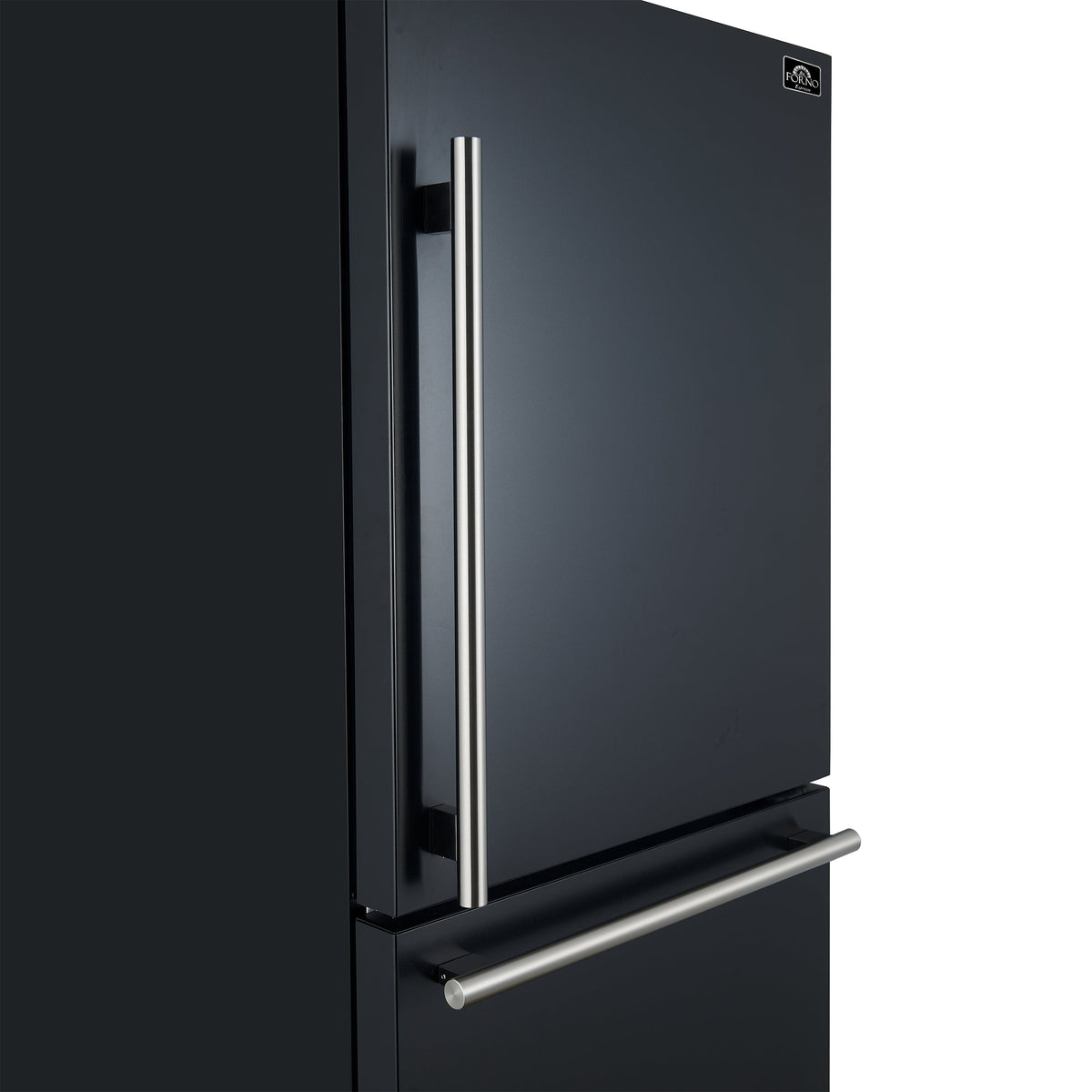 Forno 2-Piece Appliance Package - 30-Inch Slide-In Induction Range and 31-Inch Refrigerator, Right Hinge in Black with Stainless Steel Trim (FBDL-014-11CAUS)