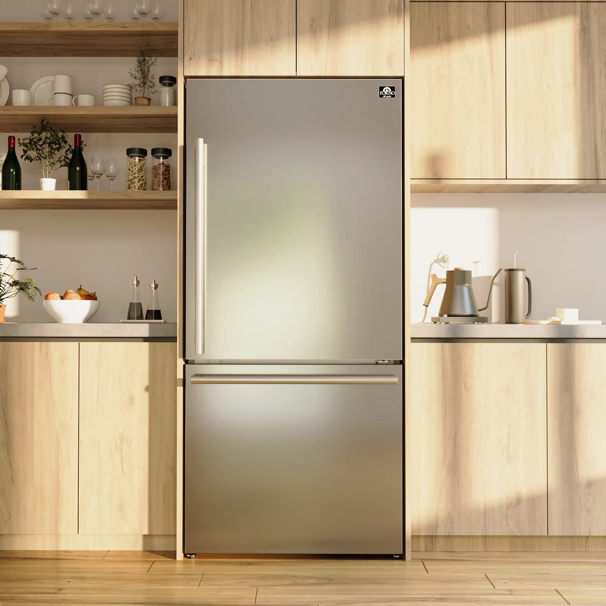 Forno 2-Piece Appliance Package - 30-Inch Induction Range and 31-Inch Refrigerator, Right Hinge in Stainless Steel (FBDL-014-01CAUS)
