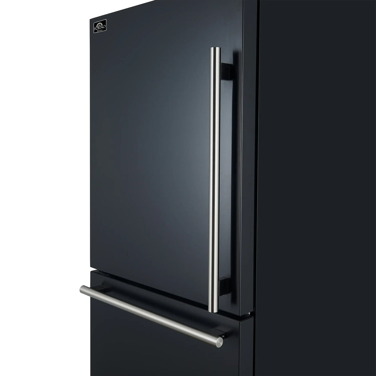 Forno 2-Piece Appliance Package - 30-Inch Electric Range and 31-Inch Refrigerator in Black with Stainless Steel Trim (FBDL-003-12US)