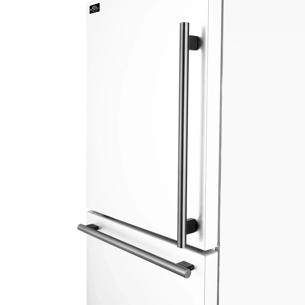 Forno 2-Piece Appliance Package - 30-Inch Induction Range and 31-Inch Refrigerator, Left Hinge in White with Stainless Steel Trim (FBDL-015-07CAUS)