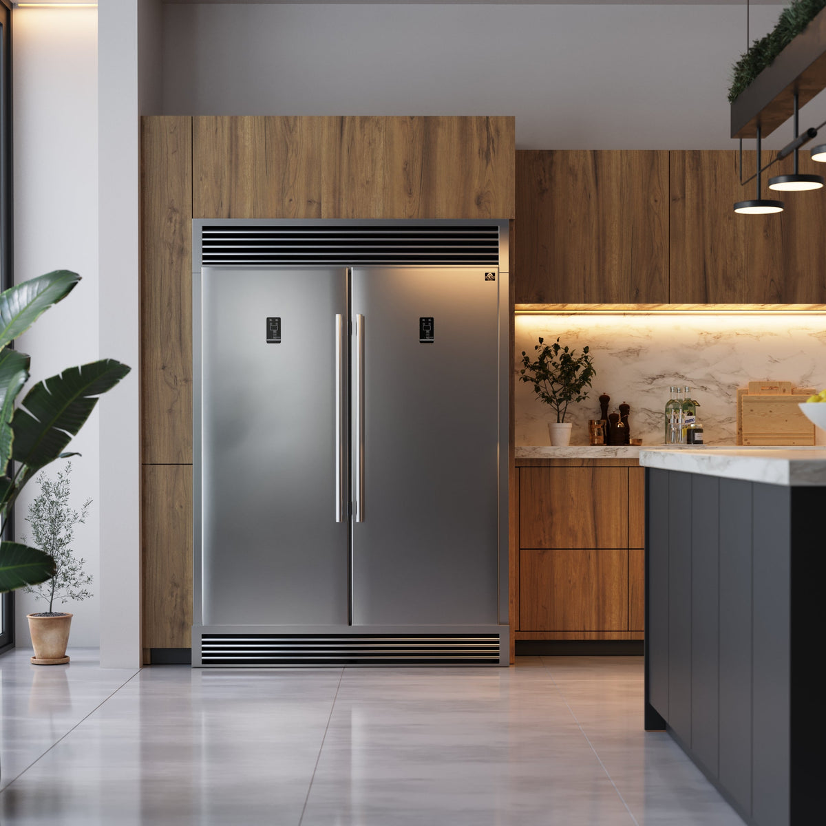 Forno Rizzuto 60-inch refrigerator/freezer set FFFFD1933-60S - lifestyle