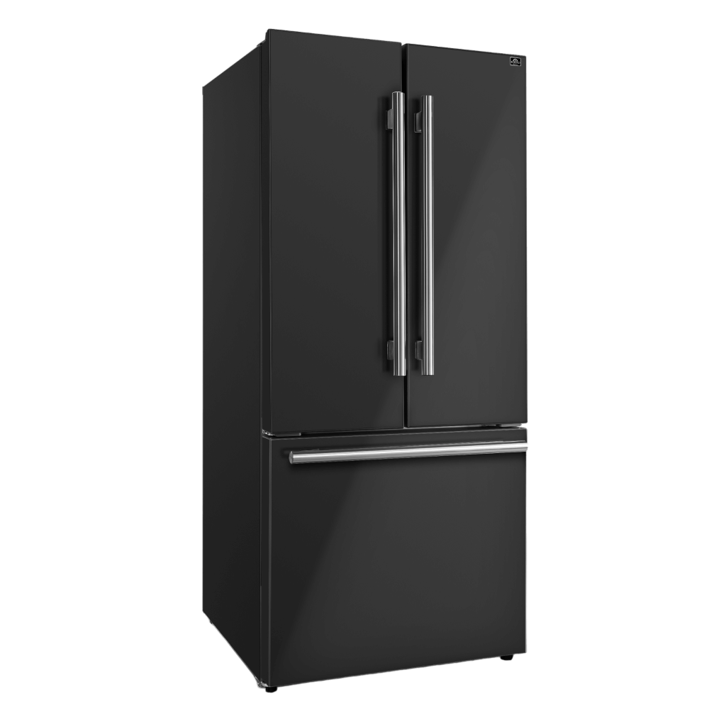 Forno 2-Piece Appliance Package - 30-Inch Electric Range and 30-Inch French Door Refrigerator in Black with Stainless Steel Trim (FBDL-003-15US)
