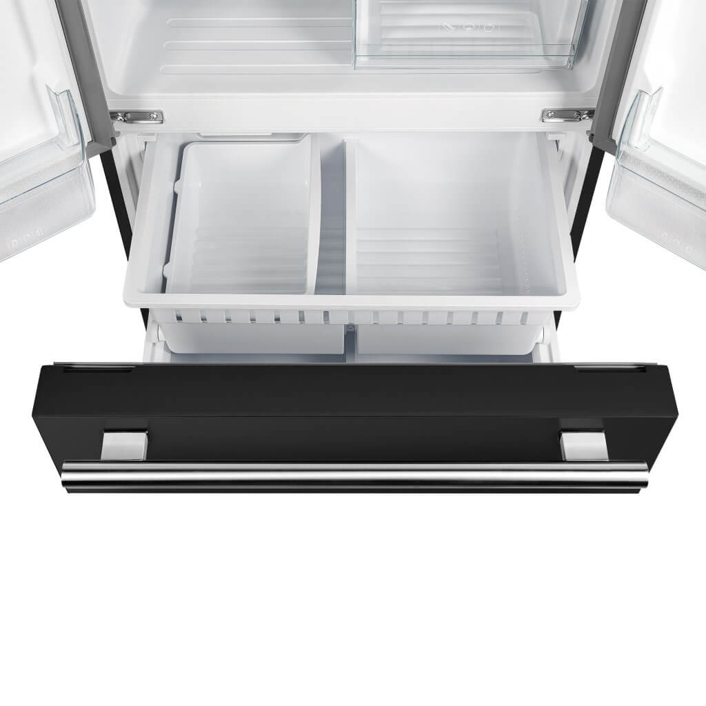 Forno 2-Piece Appliance Package - 30-Inch Induction Range and 30-Inch French Door Refrigerator in Black with Stainless Steel Trim (FBDL-015-15CAUS)