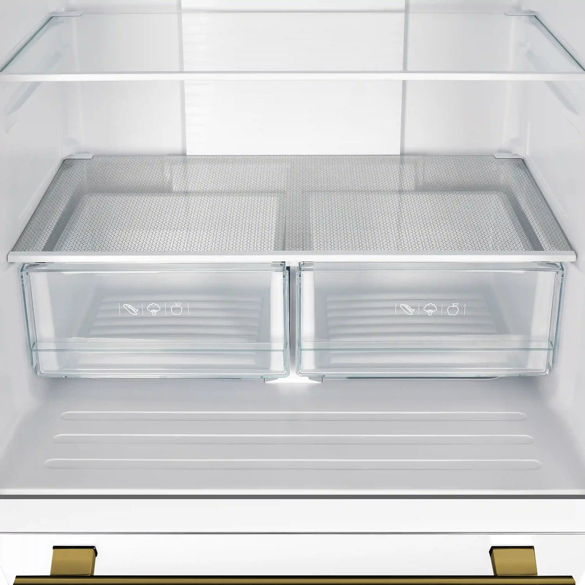 Forno 2-Piece Appliance Package - 30-Inch Slide-In Induction Range and 30-Inch French Door Refrigerator in White with Antique Brass Trim (FBDL-014-10CAUS)