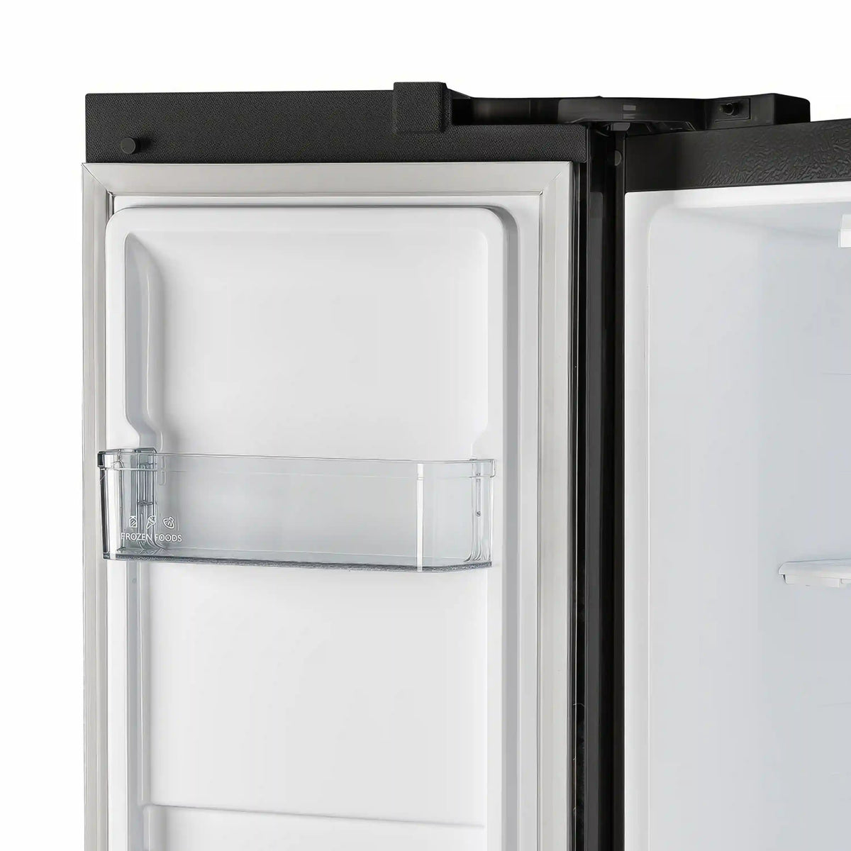 Forno Salerno Espresso 33-inch Side-by-Side 15.6 Cu.Ft. Refrigerator in Black with Antique Brass Handle (FFRBI1805-33BLK)