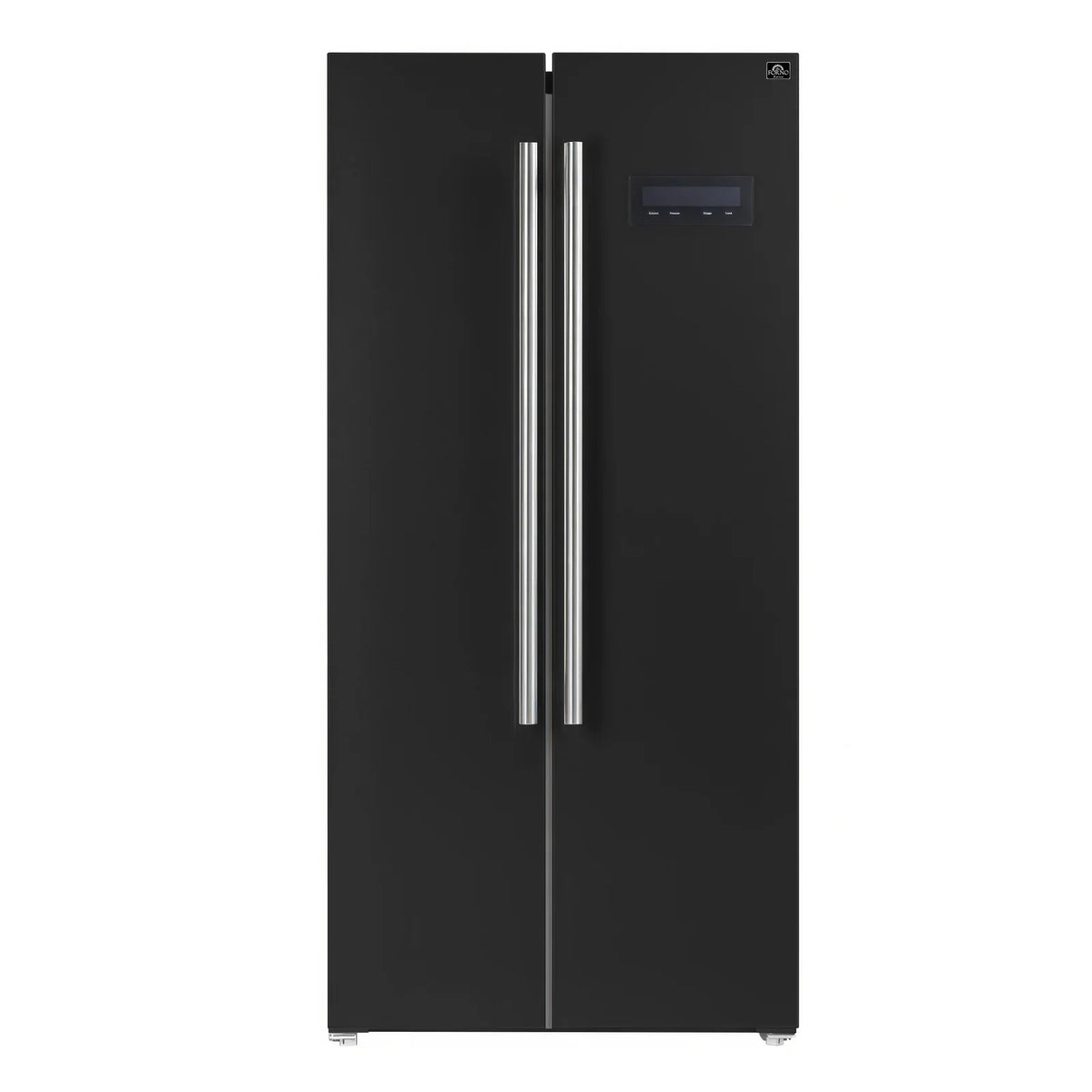 Forno Espresso 3-Piece Appliance Package - 30-Inch Electric Range with 5.0 Cu.Ft. Electric Oven, Built-In Refrigerator, and Under Cabinet Range Hood in Black with Stainless Steel Trim