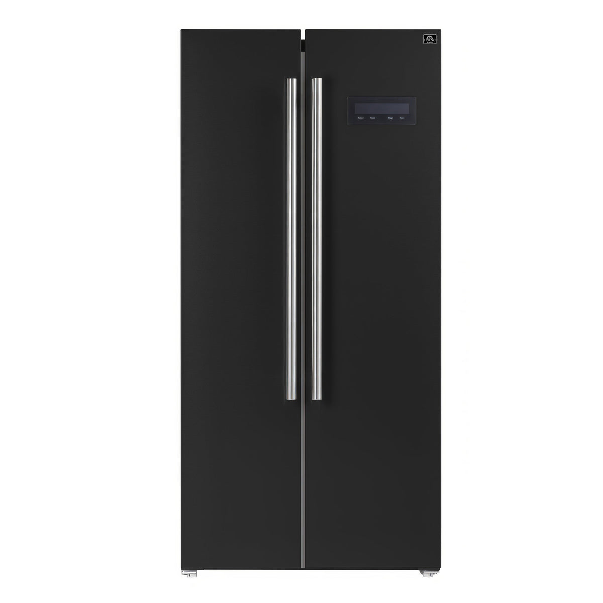 Forno 3-Piece Appliance Package - 30-Inch Gas Range, Under Cabinet Range Hood, and Refrigerator in Black with Stainless Steel Trim