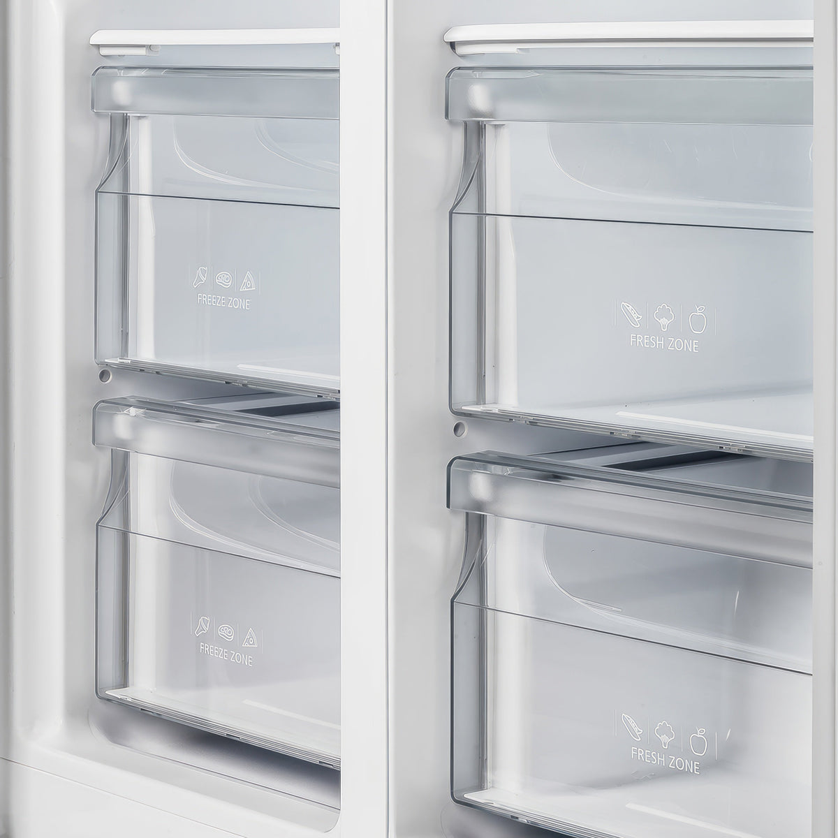 Forno Salerno Espresso 33-inch Side-by-Side 15.6 Cu.Ft. Refrigerator in White with Antique Brass Trim (FFRBI1805-33WHT)