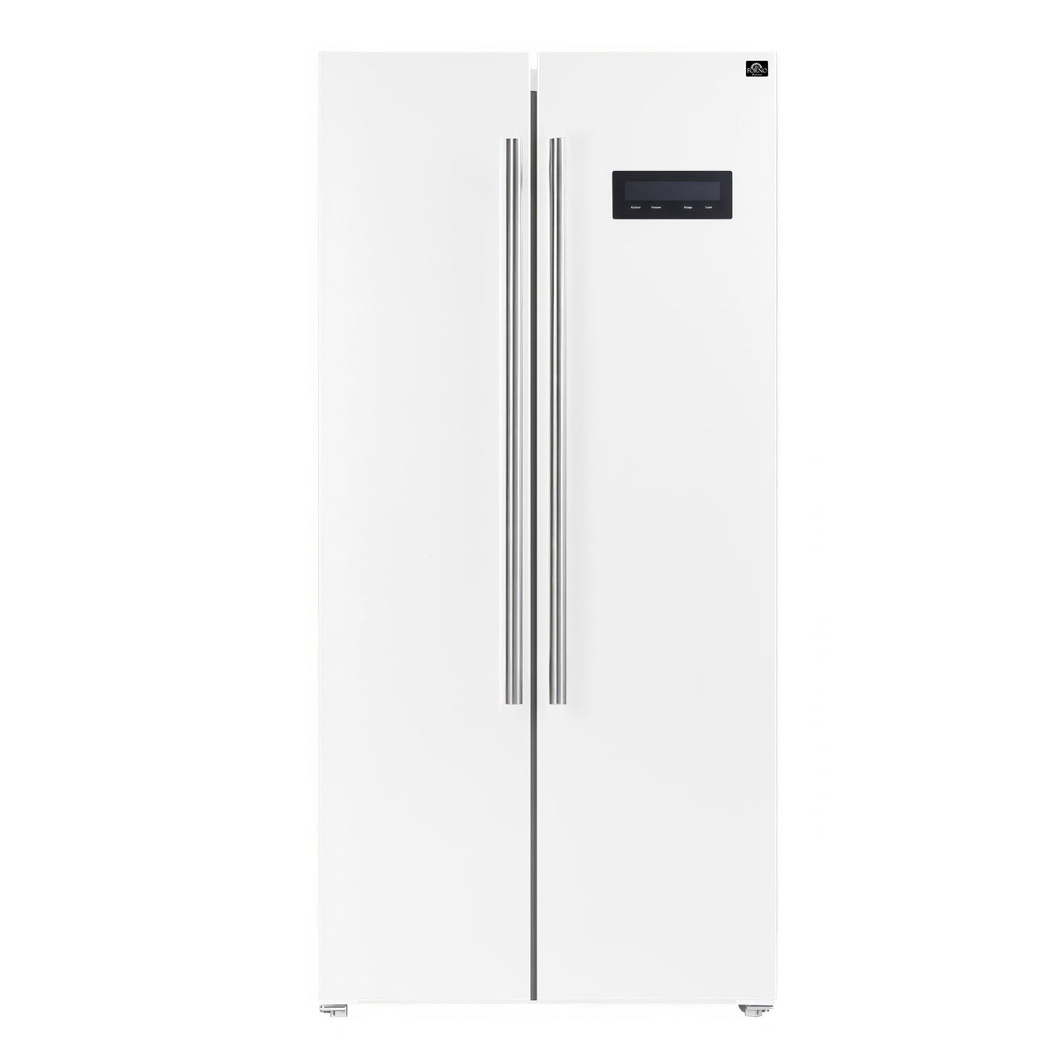 Forno Salerno Espresso 33-inch Side-by-Side 15.6 Cu.Ft. Refrigerator in White with Stainless Steel Trim (FFRBI1805-33WHT)