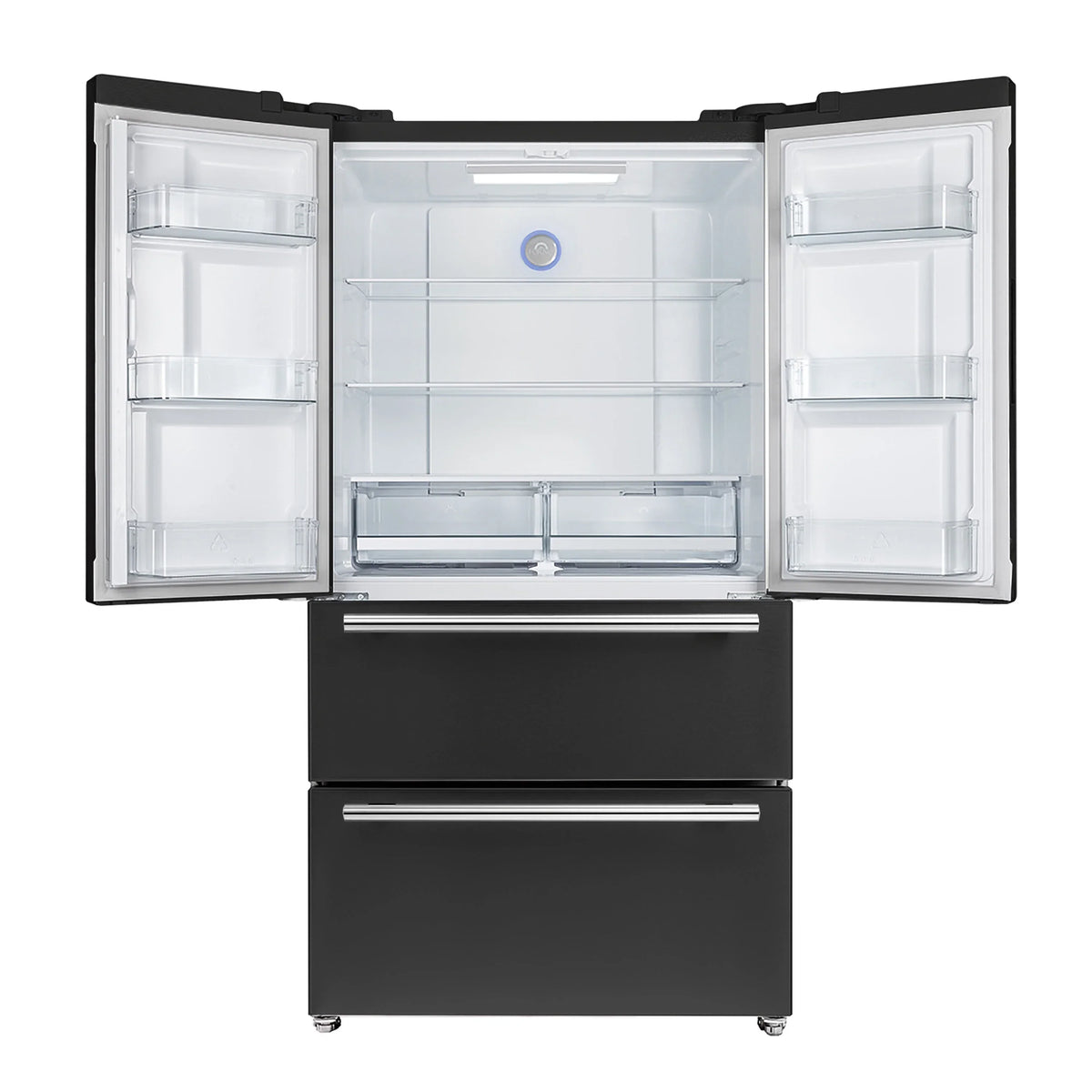 Forno 2-Piece Appliance Package - 30-Inch Induction Range and 36-Inch French Door Refrigerator in Black with Stainless Steel Trim (FBDL-015-13CAUS)