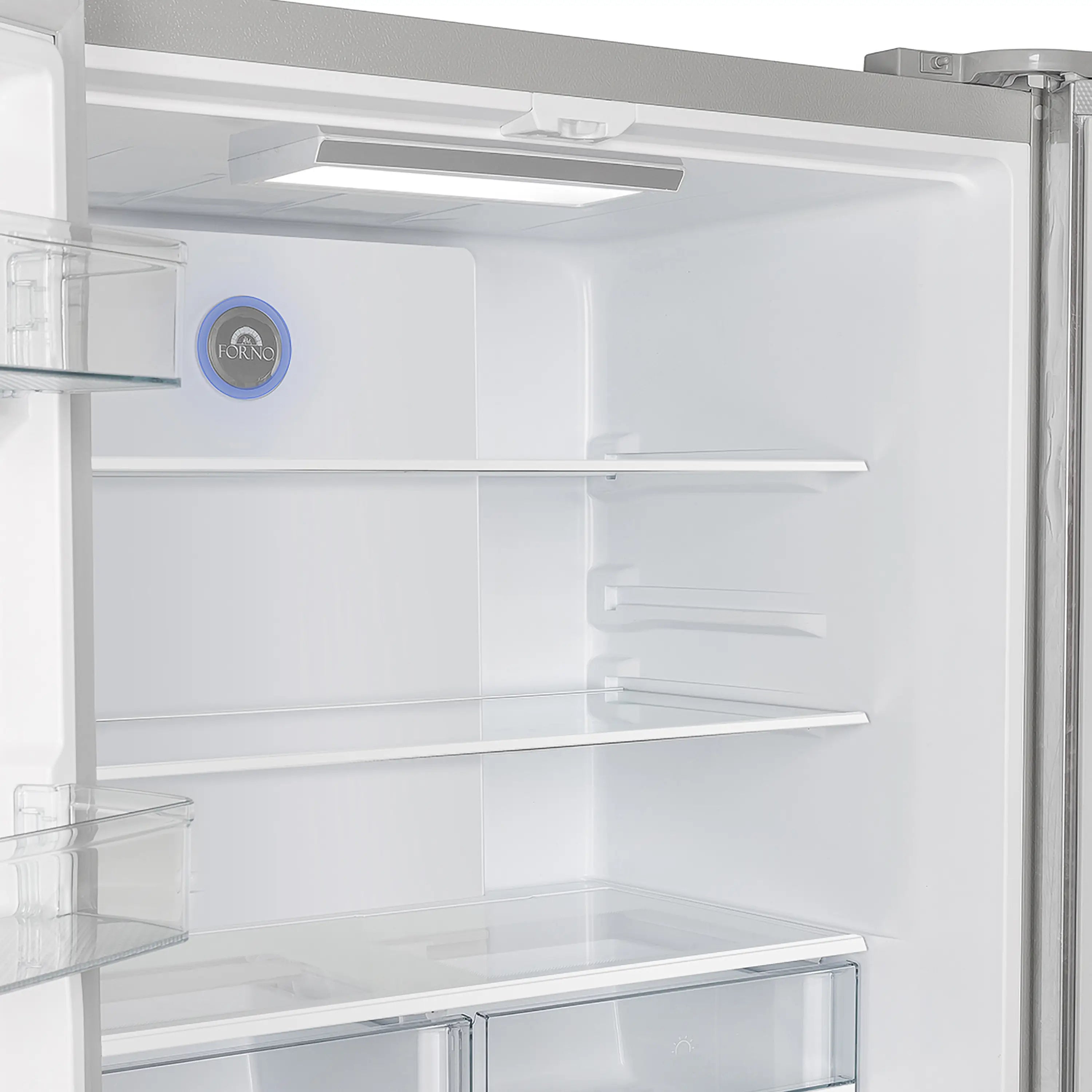 Forno 36-Inch Moena French Door Refrigerator - 19 cu.ft with Double Freezer Drawer and Ice Maker (FFRBI1820-36SB)