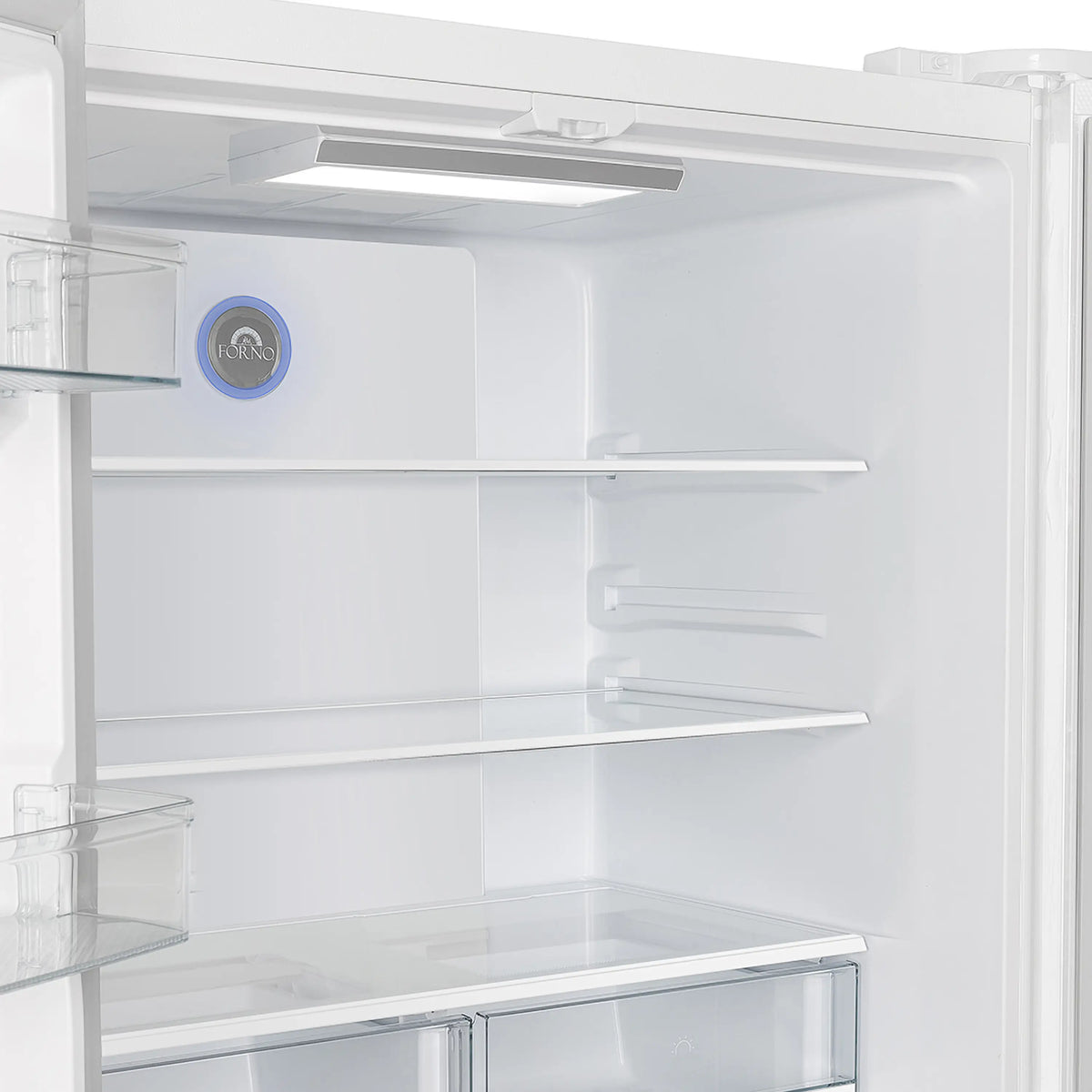 Forno 3-Piece Appliance Package - 30-Inch Gas Range, Refrigerator, and Dishwasher in White with Stainless Steel Trim